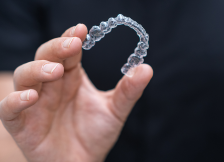 Showing Clear aligner